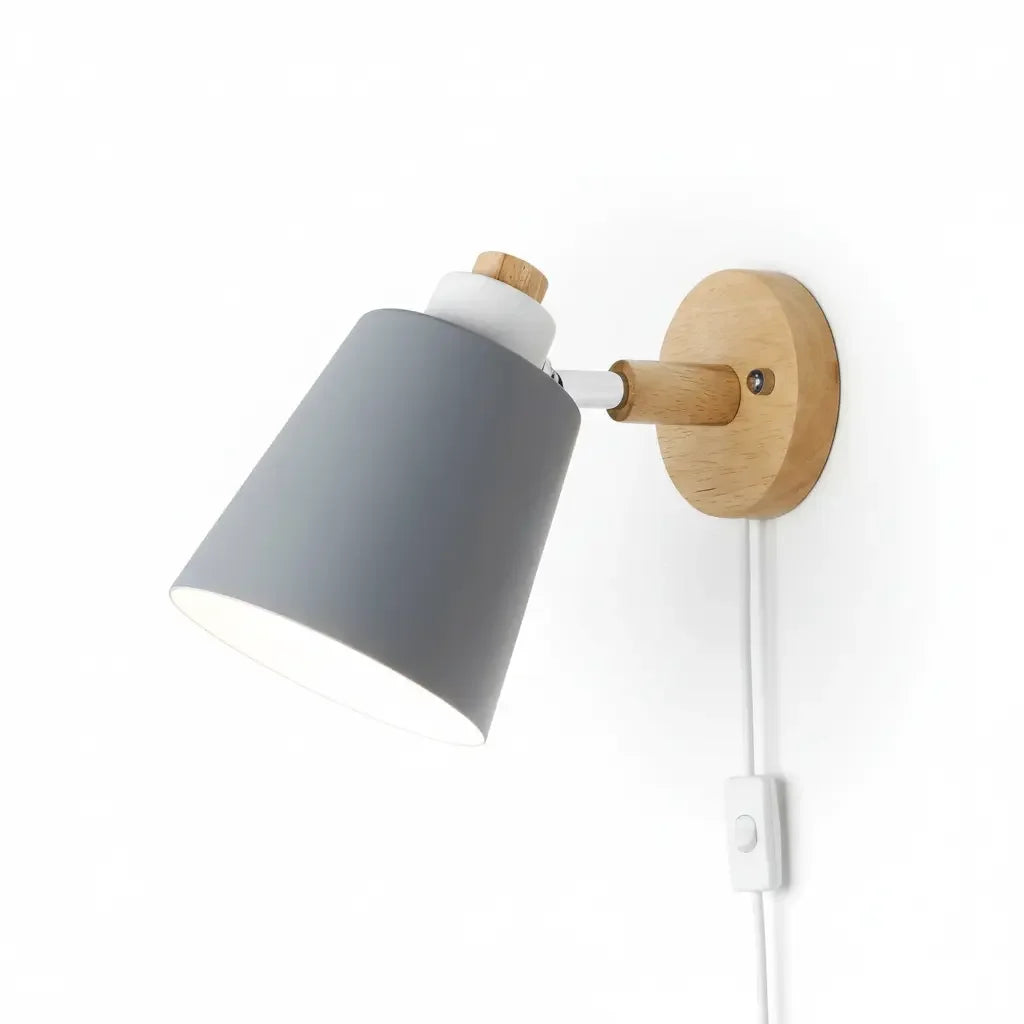 Arandela de Parede Wooden em Madeira com Interruptor Iluminação Decorativa