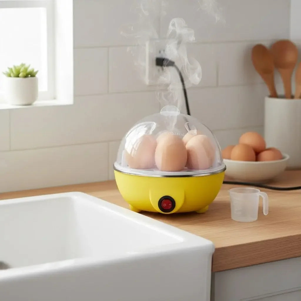 Cozinhador de Ovos Elétrico Portátil a Vapor