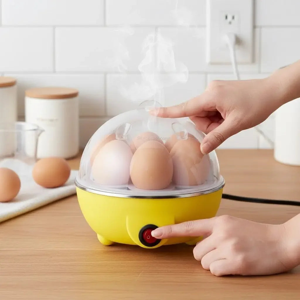 Cozinhador de Ovos Elétrico Portátil a Vapor