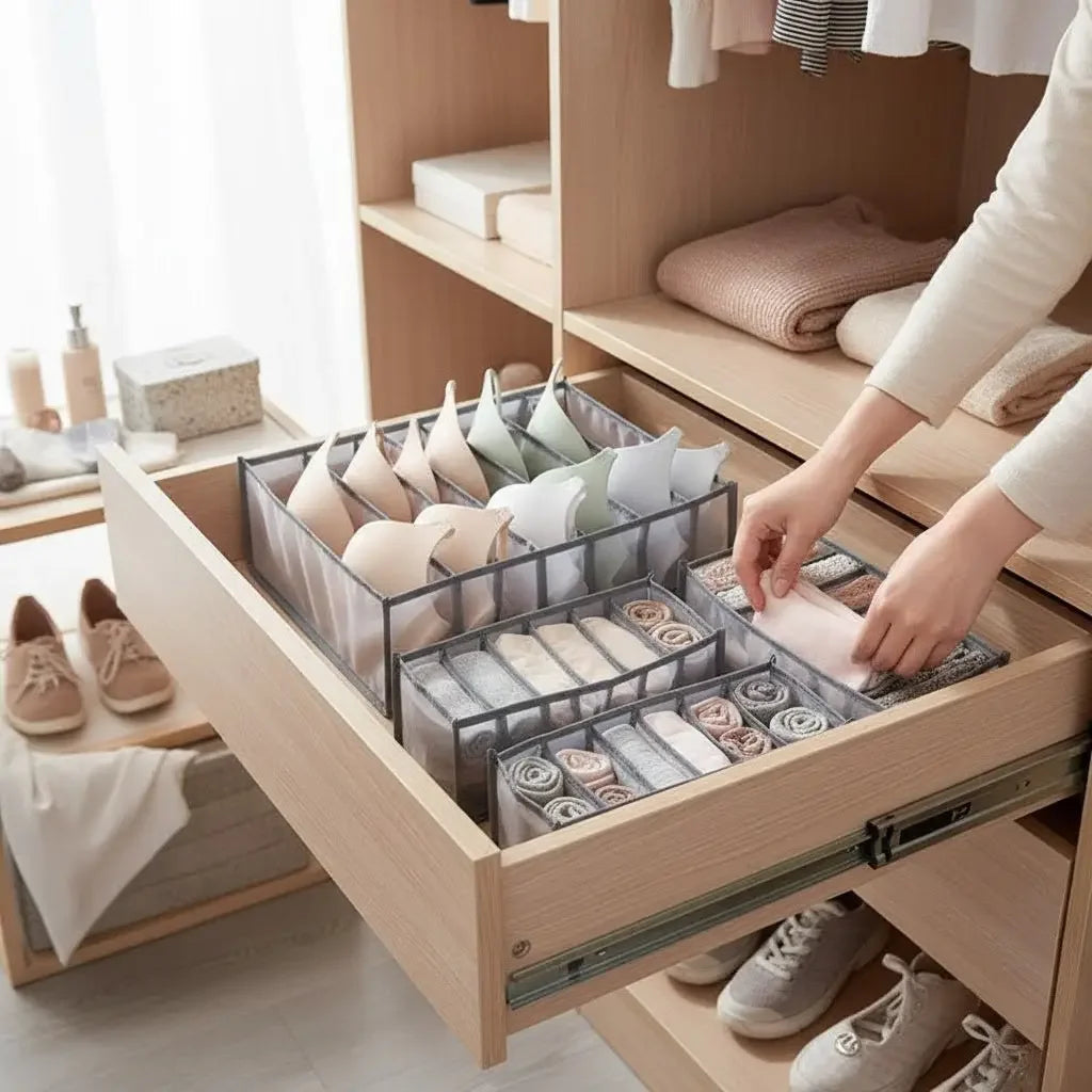 Kit Organizador de Roupa Íntima com Grade de Malha