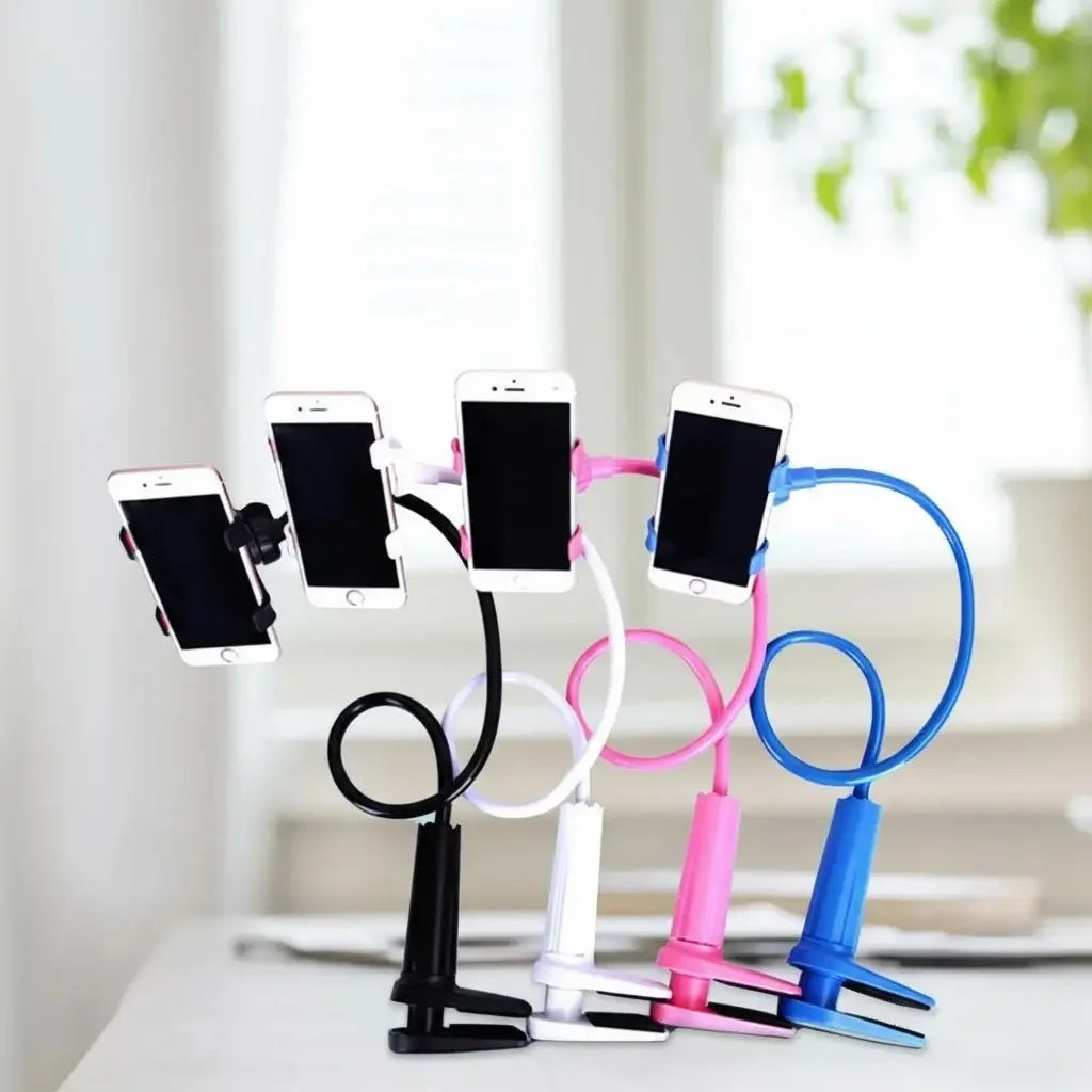 Cell phone holder with bed extension