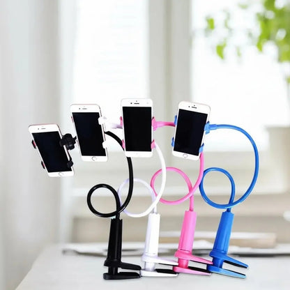 Cell phone holder with bed extension