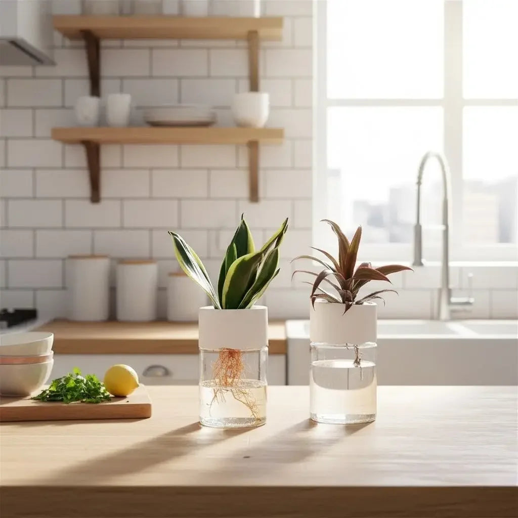 Mini Vaso de Decoração de Flores Hidropônico