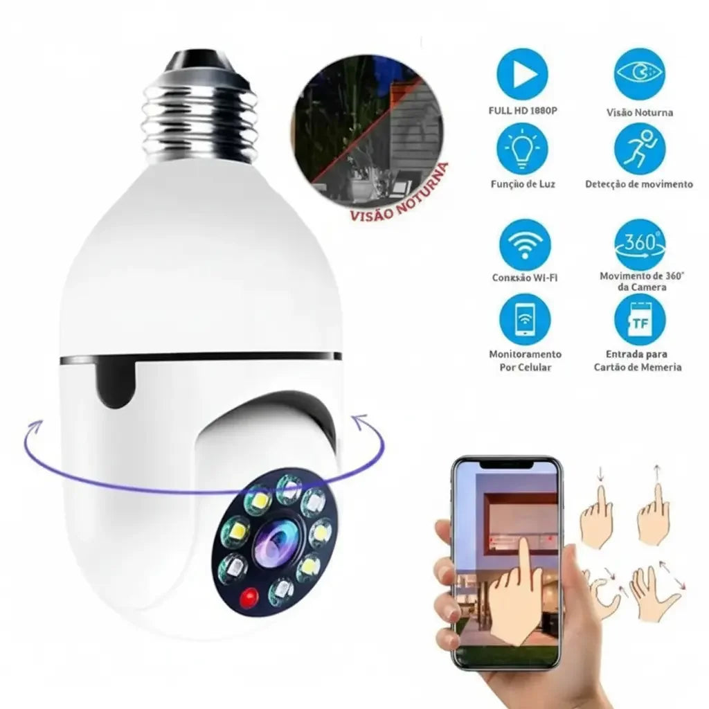 360-Degree Wi-Fi Full HD 1080p Security Camera with Recorder Microphone