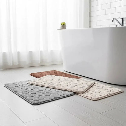 Kit 2 Tapetes para Banheiro Antiderrapante e Ultra Absorvente 3D