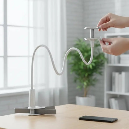 Cell phone holder with bed extension