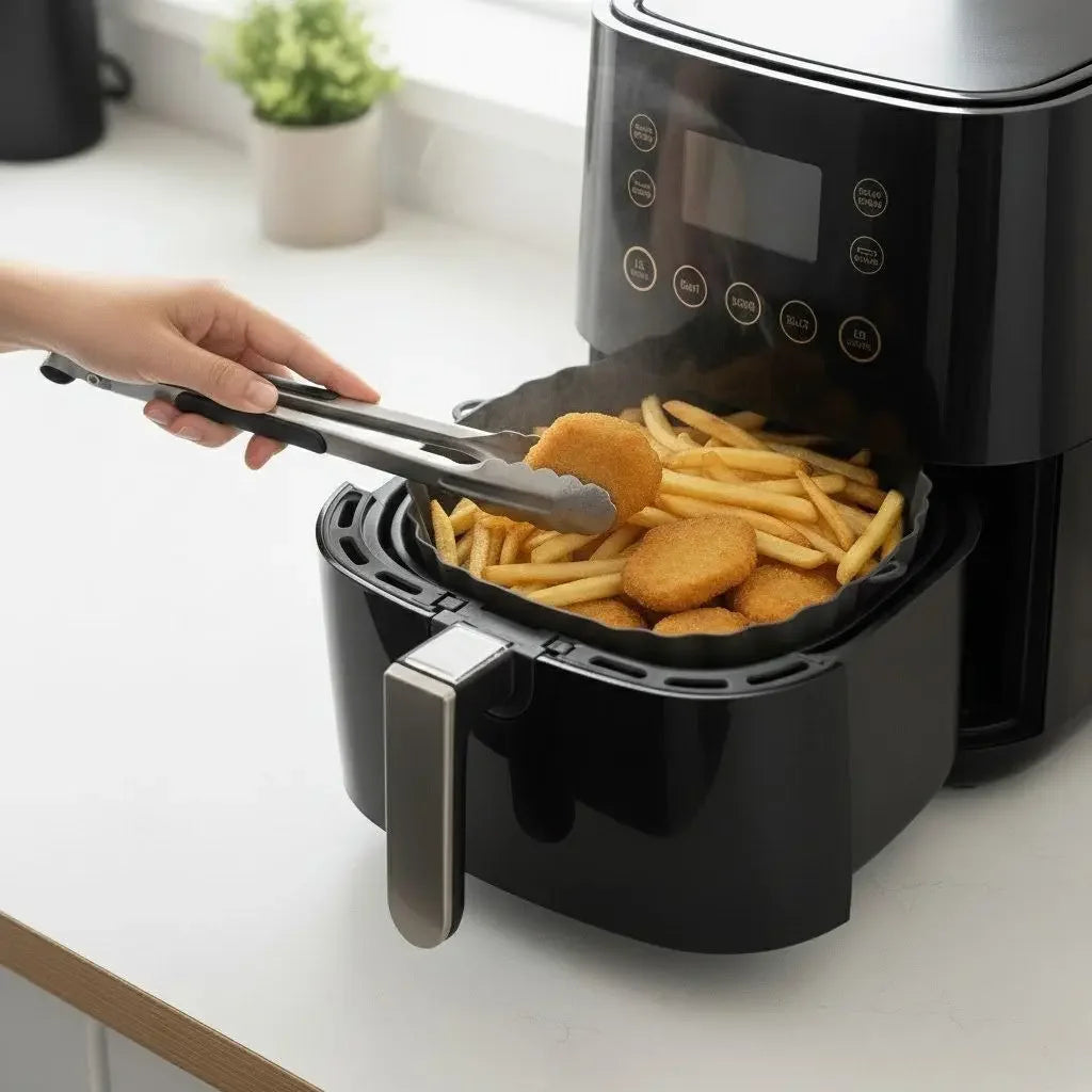Kit de Bandejas de Silicone Reutilizáveis para Air Fryer