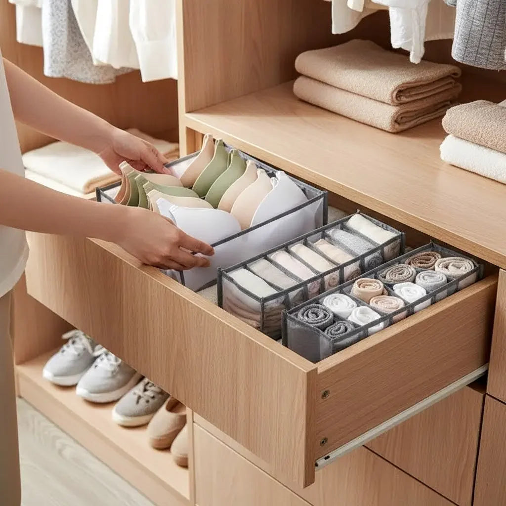 Kit Organizador de Roupa Íntima com Grade de Malha