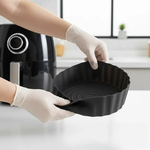 Kit de Bandejas de Silicone Reutilizáveis para Air Fryer