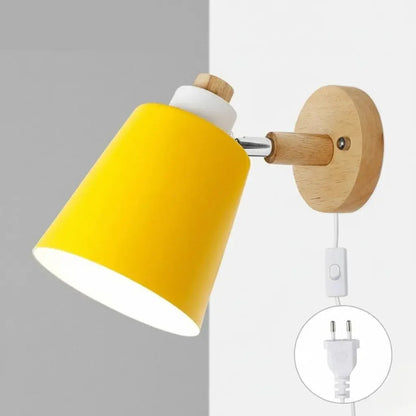 Arandela de Parede Wooden em Madeira com Interruptor Iluminação Decorativa