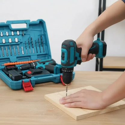 Kit Parafusadeira/Furadeira 28 Peças + 2 Baterias Portáteis + Maleta De Brinde