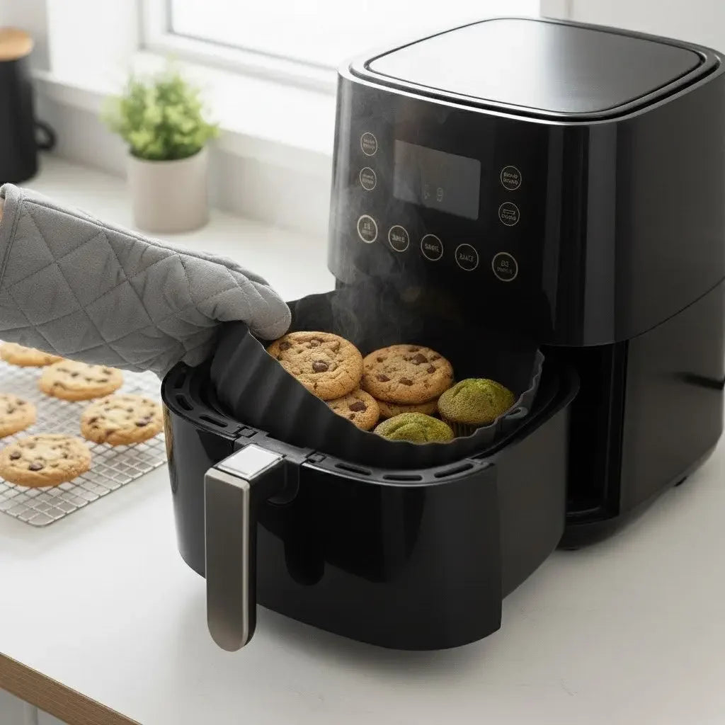Kit de Bandejas de Silicone Reutilizáveis para Air Fryer