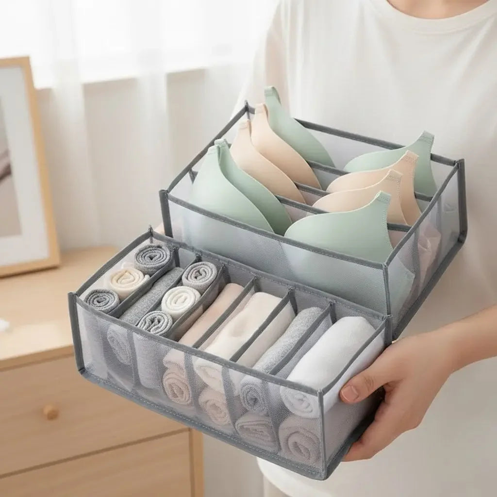 Kit Organizador de Roupa Íntima com Grade de Malha