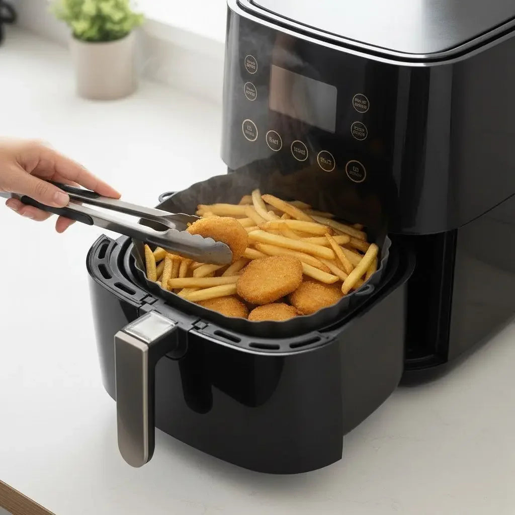 Kit de Bandejas de Silicone Reutilizáveis para Air Fryer