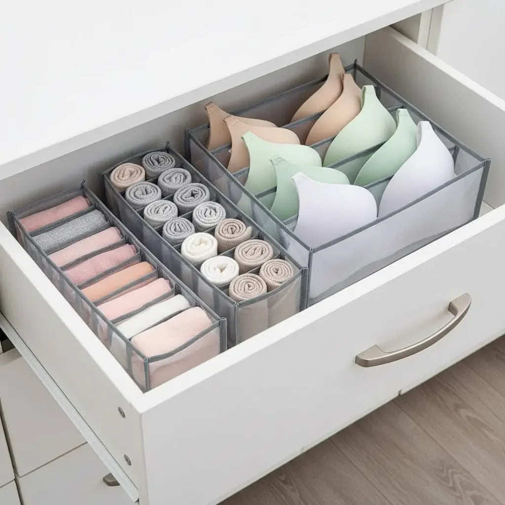 Kit Organizador de Roupa Íntima com Grade de Malha
