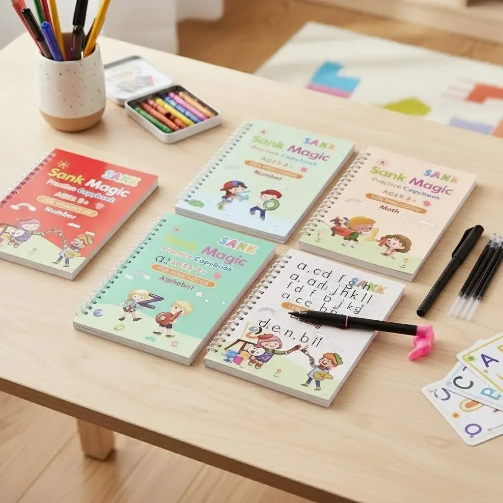 Conjunto de Caderno de Caligrafia Multi-idiomas