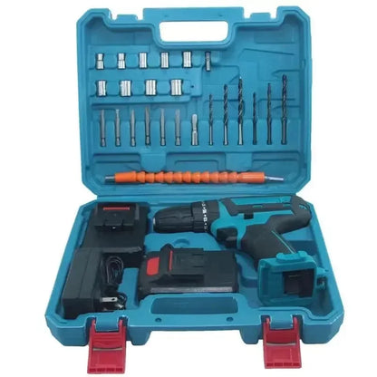 Kit Parafusadeira/Furadeira 28 Peças + 2 Baterias Portáteis + Maleta De Brinde