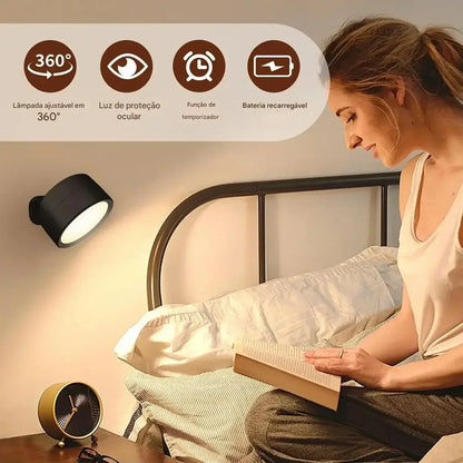 Luminária de Parede LED Moderna Sem Fio