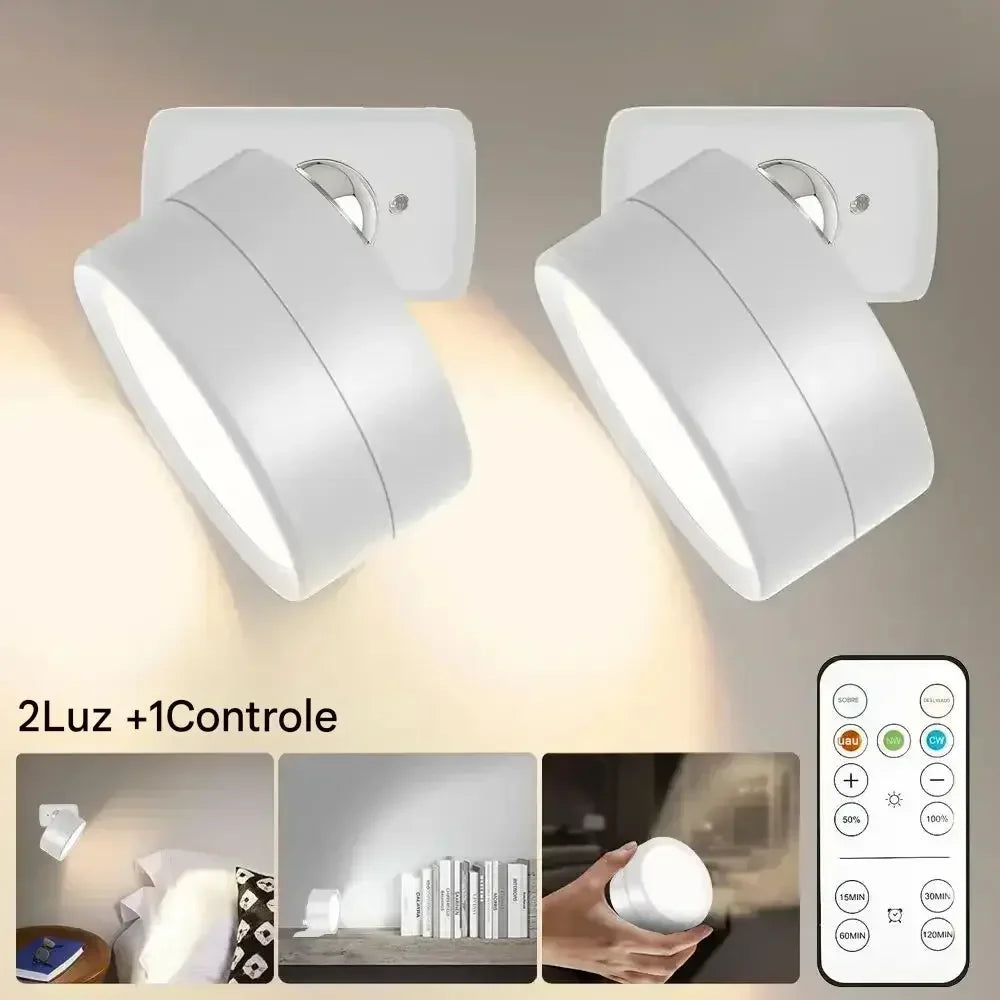 Luminária de Parede LED Moderna Sem Fio