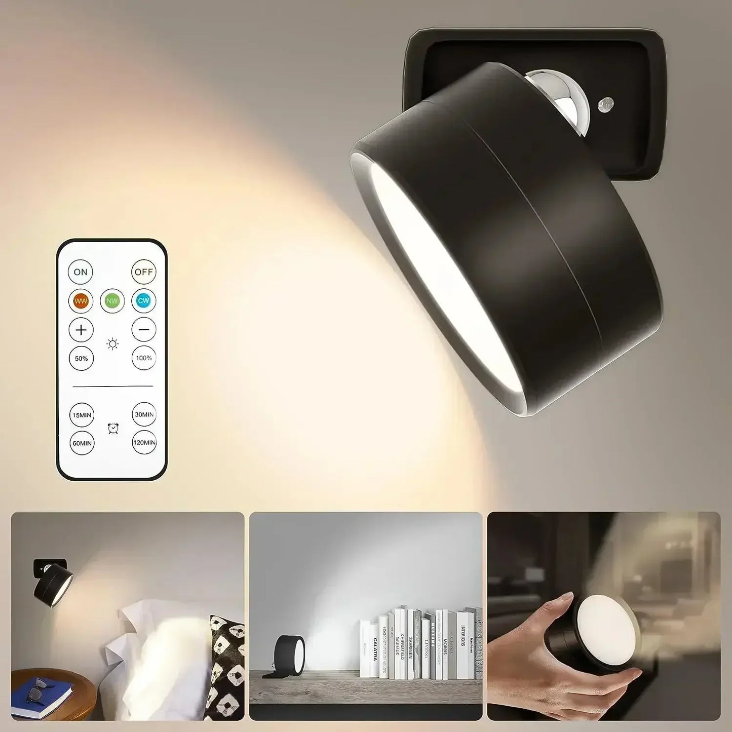Luminária de Parede LED Moderna Sem Fio