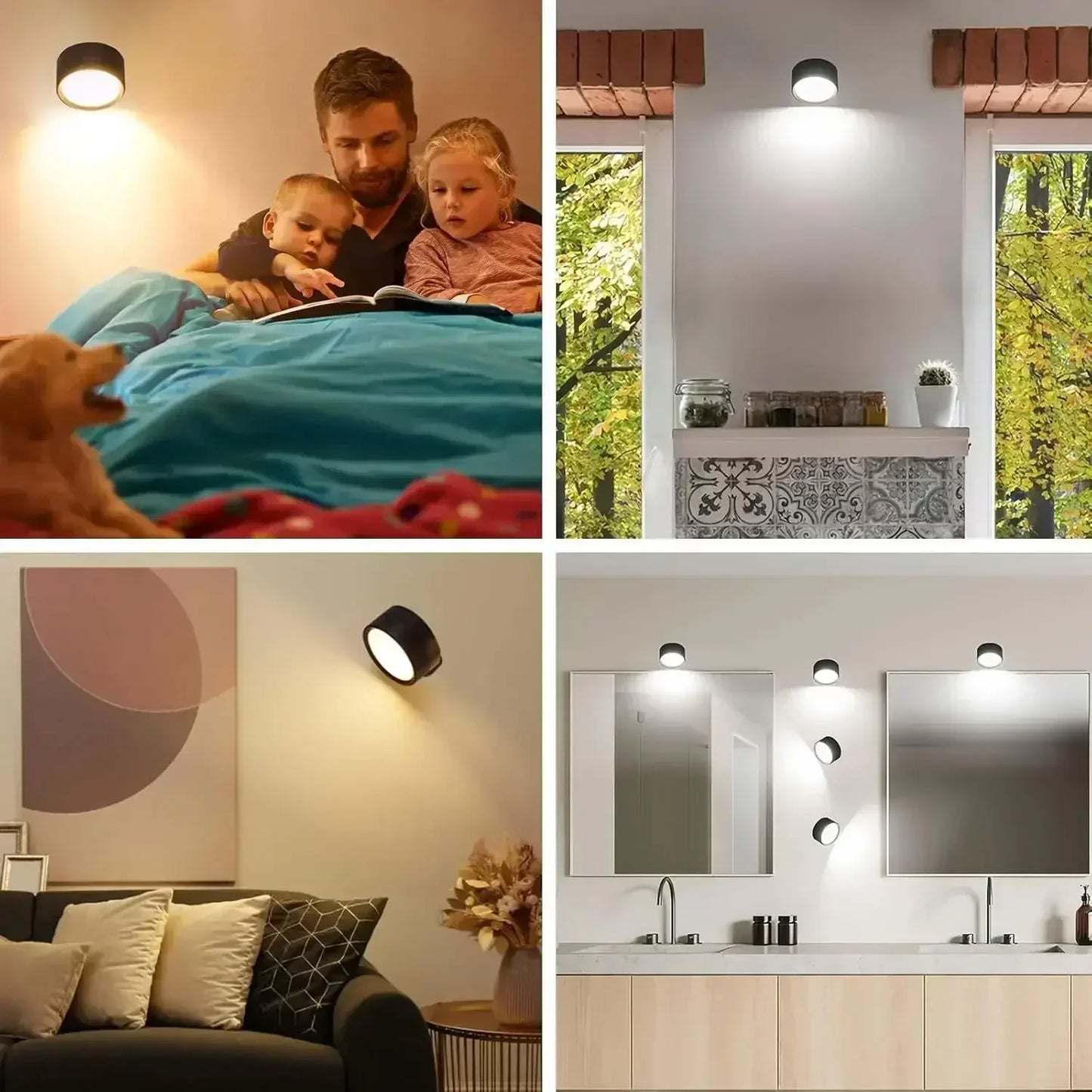 Luminária de Parede LED Moderna Sem Fio
