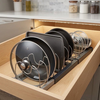 Adjustable Pan and Lid Organiser
