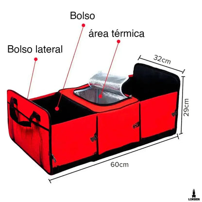 Organizador de Porta-Malas com Compartimento Térmico