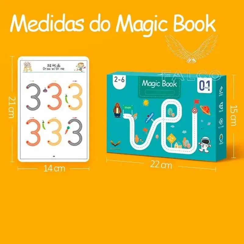 Caderno de Traçado e Desenho Infantil com Tinta Apagável