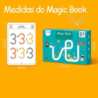 Caderno de Traçado e Desenho Infantil com Tinta Apagável