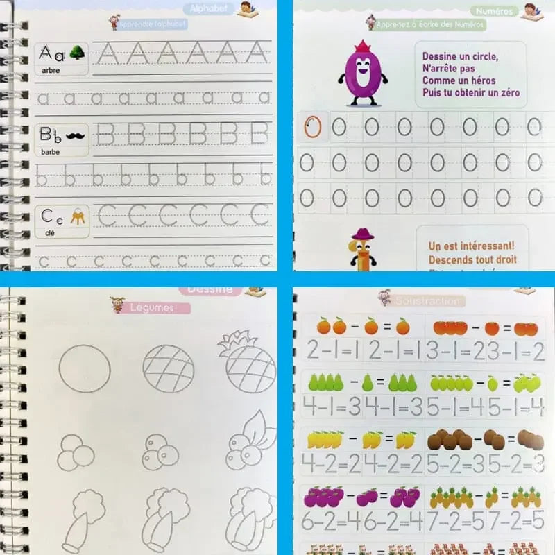 Conjunto de Caderno de Caligrafia Multi-idiomas