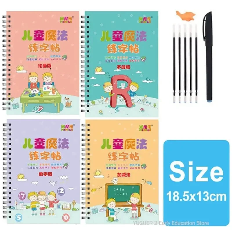 Conjunto de Caderno de Caligrafia Multi-idiomas