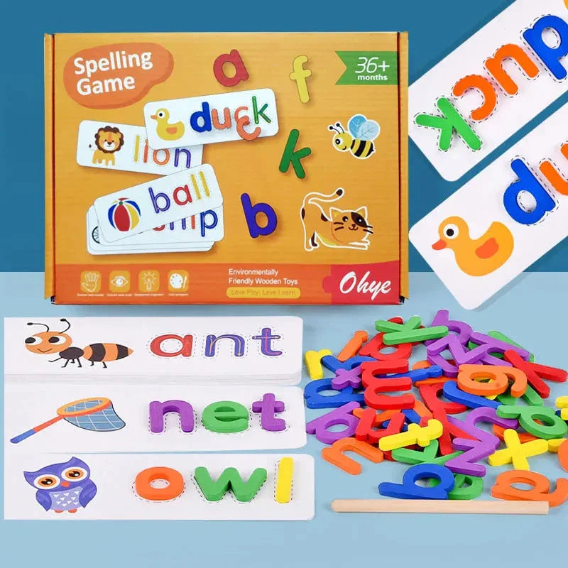Jogo Montessori para Aprender a Soletrar em Inglês