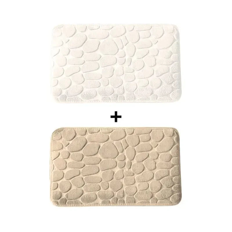 Kit 2 Tapetes para Banheiro Antiderrapante e Ultra Absorvente 3D