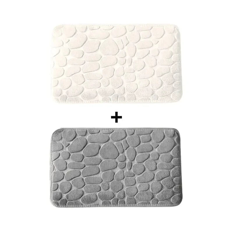 Kit 2 Tapetes para Banheiro Antiderrapante e Ultra Absorvente 3D