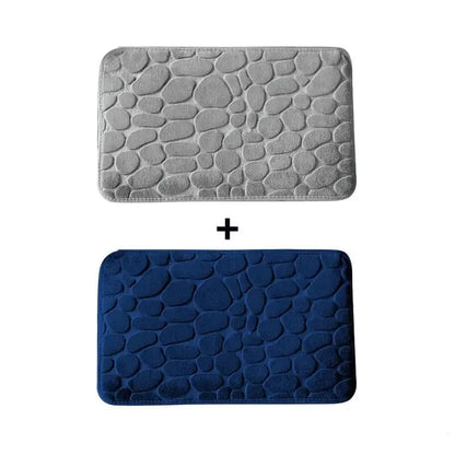Kit 2 Tapetes para Banheiro Antiderrapante e Ultra Absorvente 3D