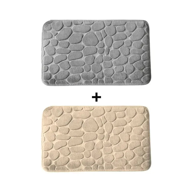 Kit 2 Tapetes para Banheiro Antiderrapante e Ultra Absorvente 3D