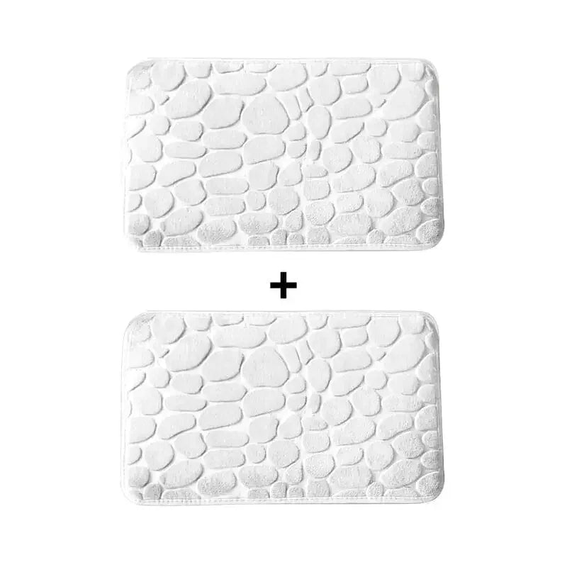 Kit 2 Tapetes para Banheiro Antiderrapante e Ultra Absorvente 3D