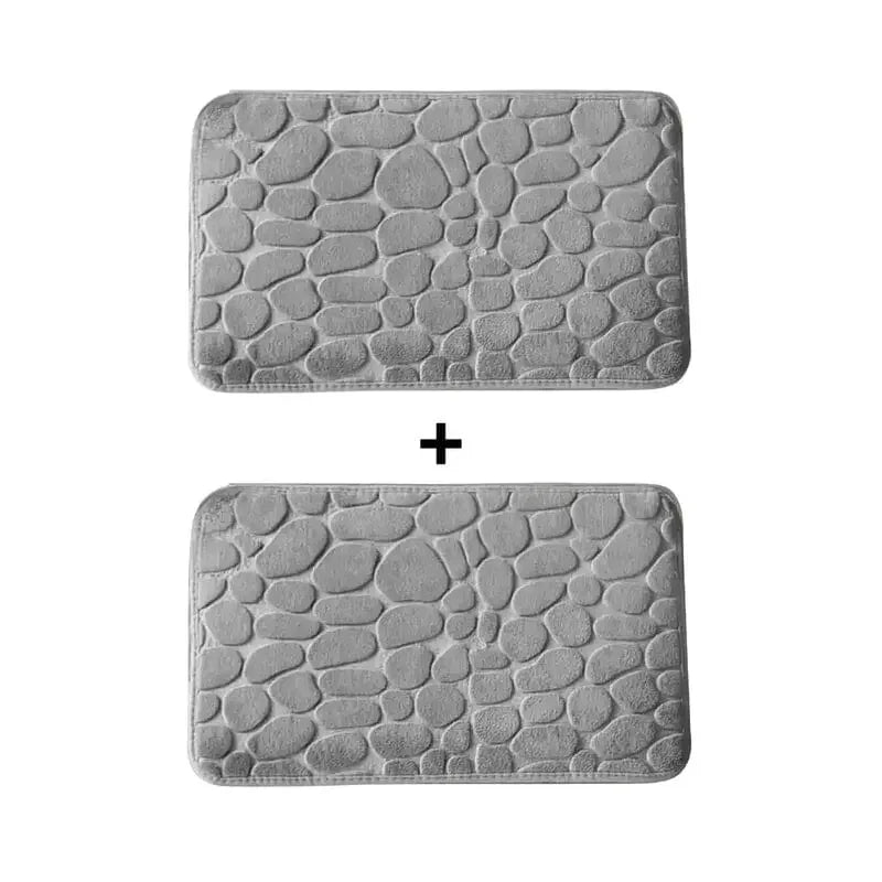 Kit 2 Tapetes para Banheiro Antiderrapante e Ultra Absorvente 3D