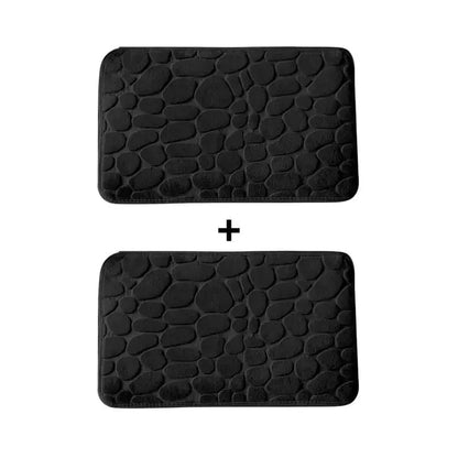 Kit 2 Tapetes para Banheiro Antiderrapante e Ultra Absorvente 3D