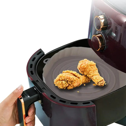 Kit de Bandejas de Silicone Reutilizáveis para Air Fryer