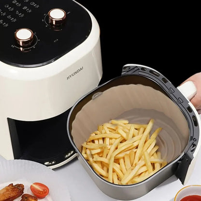 Kit de Bandejas de Silicone Reutilizáveis para Air Fryer
