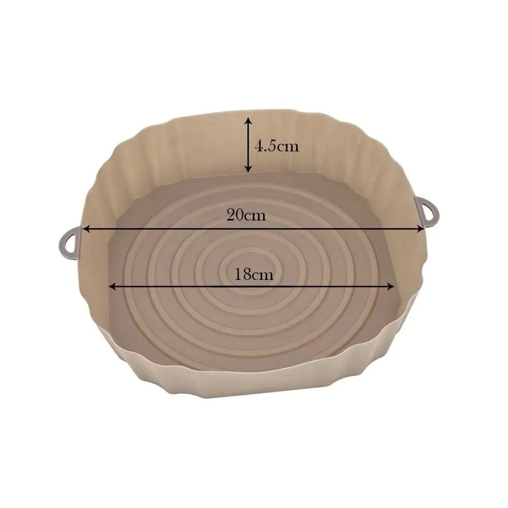 Kit de Bandejas de Silicone Reutilizáveis para Air Fryer