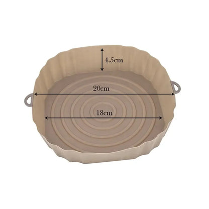 Kit de Bandejas de Silicone Reutilizáveis para Air Fryer