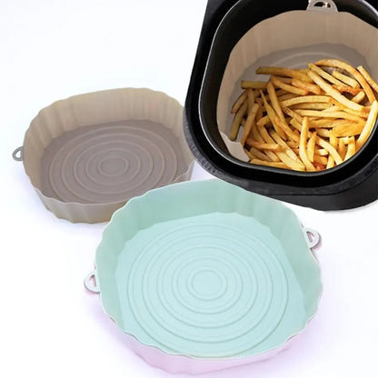 Kit de Bandejas de Silicone Reutilizáveis para Air Fryer