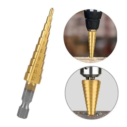 Kit Completo 6 Brocas Escalonadas de Titânio