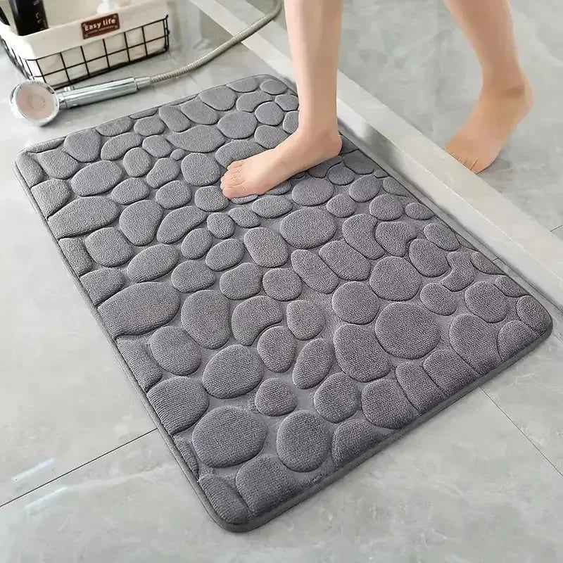 Kit 2 Tapetes para Banheiro Antiderrapante e Ultra Absorvente 3D