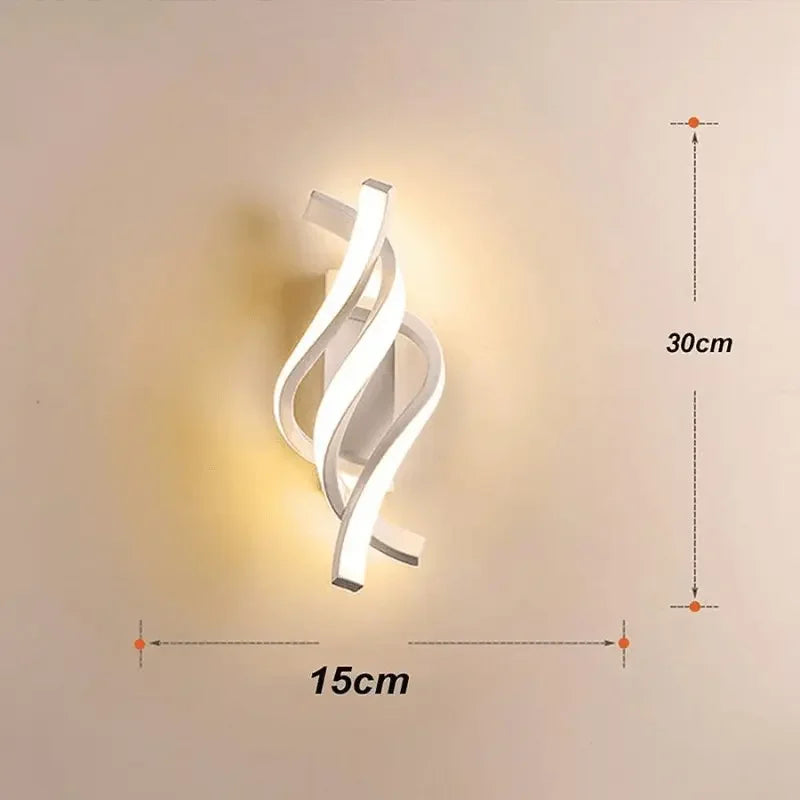 Arandela de Parede LED Espiral Moderna