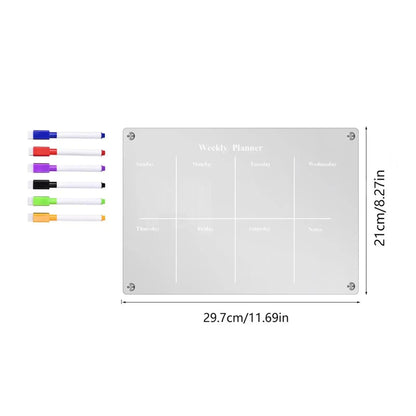Weekly Planning Board in Acrylic