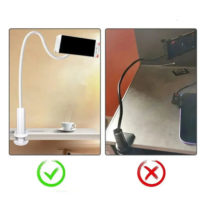 Cell phone holder with bed extension
