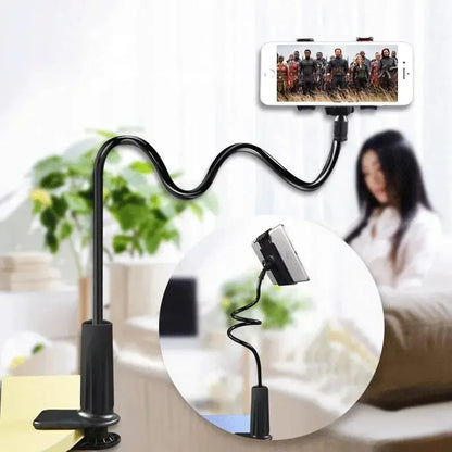 Cell phone holder with bed extension